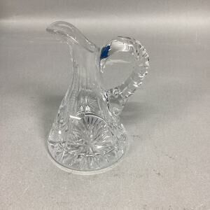 Vintage Etched Glass Cruet - 5”H